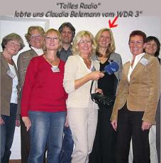 Tagung Kultur und Alter 2008 Dortmund: v.l. Hannelore Wolfs, Adelheid Sicking, Annerose Bilzer, Oliver Baiocco (LAG), Brbel Eisert-Iserloh, Claudia Belemann (WDR), Ilse-Maria Mller, Bettina Hahn (Kulturbro Stadt Herten, Gnter Kracht